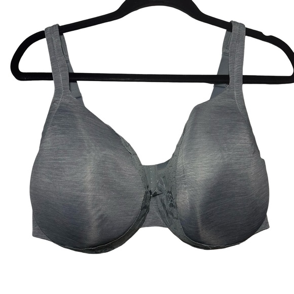 Cacique Lightly Lined Full Coverage Grey Lace Bra W Underwire size 38F - Picture 1 of 10